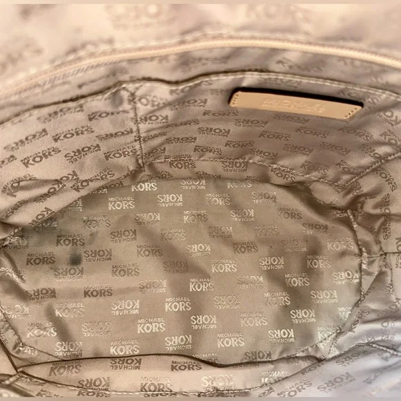 Michael Kors White Patent Leather Monogram Tote with Butterfly Accent Charm - Picture 7 of 11